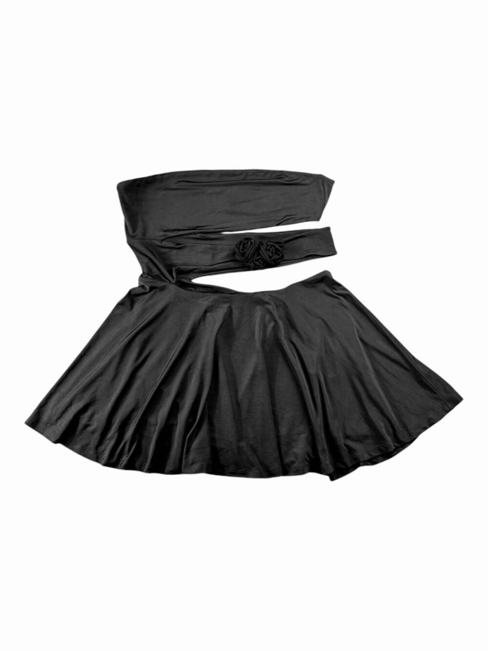 NWT Meshki Montanna Strapless Rose Mini Dress Black Women's Plus Size 3XL - Picture 2 of 6